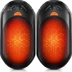 AI 핸드 워머 충전식 2팩 6000mAh 20시간 길이 난방 전기 휴대용 포켓 히터 사이즈 크리스마스 선물