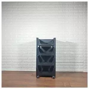 적층식 수납박스(4단)-블랙-로라형