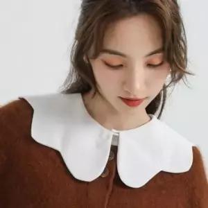 [패션] 레이어드 카라 여자 레이스 페이크 탈부착 셔츠 카라