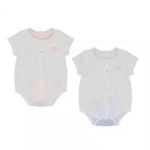 에뜨와 ETTOI 도트반소바디수트 07T317911핑크,블루택/출산,신생아 백일선물,여름 바디수트 07T317911-BS 1