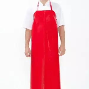 목걸이형 롱앞치마 레드 횟집 주방 청소 위생 용품 롱앞치마