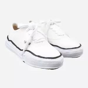 [미하라야스히로]6S A02FW704 WHITE 베이커 OG 솔 캔버스 로우 컷 스니커즈