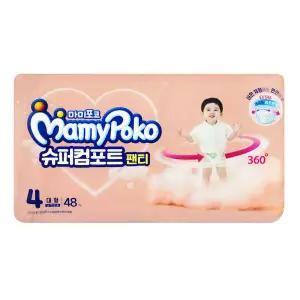 마미포코 슈퍼컴포트 팬티형 기저귀 4단계 대형 팬티 공용 48매입 1개