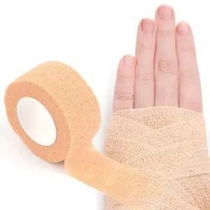 압박 붕대 2.5cm 베이지 스포츠 자가점착 밴드 탄력 자가점착붕대 (WFG3XB6)
