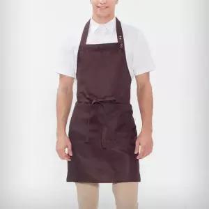 식당 레스토랑 주방 쉐프 요리사 조리 앞치마 브라운