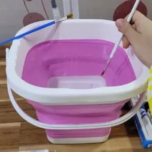 미술물통 대용량 접이식 사각 다용도자바라바스켓