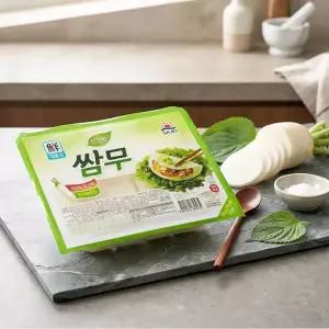 대림선 쌈무 와사비맛 3kg 3팩 총9kg 대용량 업소용 고기쌈 새콤달콤 무쌈 유통기한26.7.3