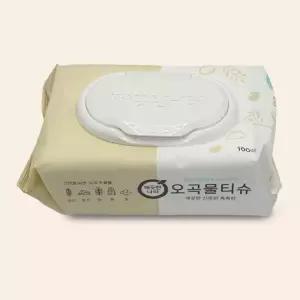 휴대용손 촉촉 팩 캡형 안심 물티슈 100매 산뜻 오곡 깨끗 손세정제 크리넥스 초등학생