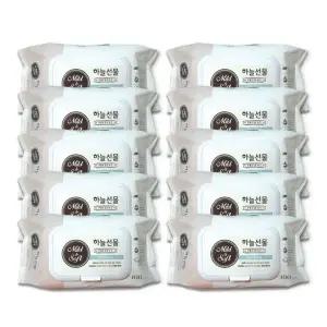 신생아 캡형) 하늘선물물티슈(100매 대용량물티슈 10개 유아 물티슈100매 아기