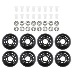 베어링 ABEC-7 롤러스케이트 휠이 장착된 EMAGTECH 8PCS 64MM 82A 인라인 스케이트 휠 러기지 실내 야외 훈련용