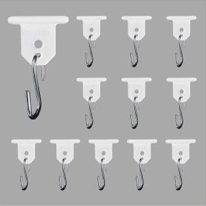 Dulepax RV 차양 후크, 크리스마스 캠핑용 조명 장식, 옷걸이, 식물 걸이 등. 롤러 바 채널(12 PCS)에 쉽게 진입합니다