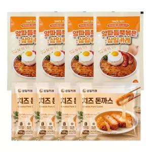 양파 듬북 볶은 삼일카레 210g 4팩 + 삼일 치즈돈까스 120g 4팩