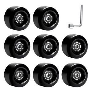 TOBWOLF 8 팩 58MM X 32MM 82A 야외 쿼드 롤러 스케이팅 휠 PU 내마모성 교체용 더블 로우 스케이트 액세서리