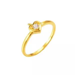 [삼성금거래소 MELORA] O컬렉션 24K 하트큐빅 사과 반지 2.38g