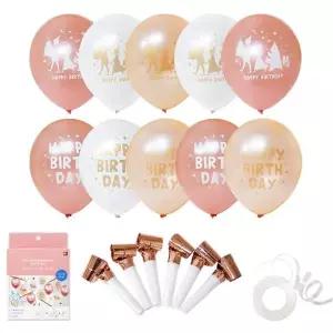 TBZ 파티소품 3번 로즈골드 코끼리나팔세트 홈파티세트