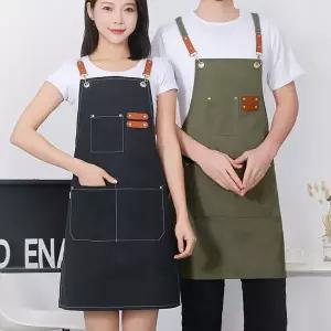 카페 도예 미술 주방 다용도 캔버스 방수 앞치마 일외용앞치마
