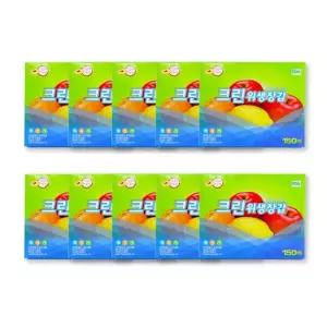 기쁜소식 크린위생장갑 150매 10개 일회용비닐장갑 일회용장갑 일회용위생장갑