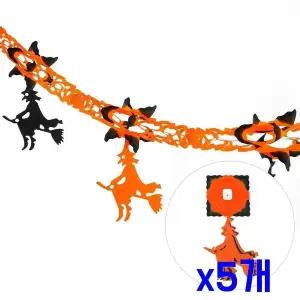 TBZ 할로윈 파티장식 오렌지마녀 가랜드 x5개 파티가랜드