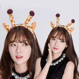 TBZ 파티행사소품 기린뿔 동물머리띠 할로윈용품 파티소품