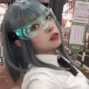 사이버 펑크 주다사 고글 안경 2type/LED 외계인 인싸