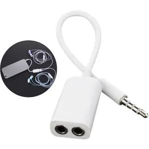 이어폰 Y잭 듀얼 오디오 라인 3.5mm 헤드셋 잭 이어폰
