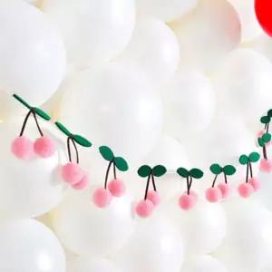 [셀러에이드]체리 파티 가랜드 핑크 소품 모형 홈파티 생일 생일가 파티가