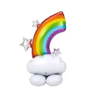 [셀러에이드]무지개 에어벌룬 풍선 생일 은박 파티 용품 파티장식 호일풍선