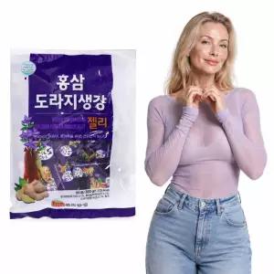 홍삼 도라지 생강 젤리 300g 건강간식 환절기 목 쫀득 전통 웰빙간식