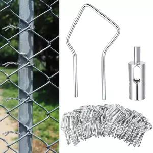 Otoolling T 포스트 클립 키트 500장 와이어 펜스 드릴 척 금속 아연도금 강철 완제품 펜싱 게이지 빠른