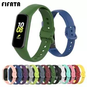 FIFATA 실리콘 밴드 삼성 핏 2 SMR220 스트랩 교체 스포츠 팔찌 손목 Fit2 스마트 워치