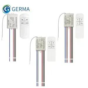 GERMA AC 220V 릴레이 1/2/3 웨이 천장 팬용 RF 디지털 무선 원격 제어 스위치 전구 용 패널