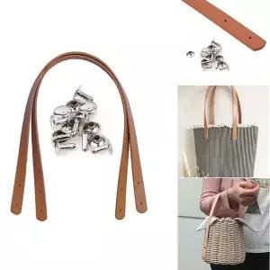 DIY 가죽 가방 스트랩 다색 분리형 교체 밴드 핸들 벨트 어깨 토트 짧은