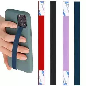스마트 폰에 대 한 4 PCS 휴대 전화 홀더 손가락 그립 탄성 밴드 스트랩 실리콘 브래킷