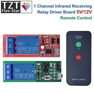 GATZT 1/2/4PCS IR 1 채널 적외선 수신기 구동 스위치 릴레이 드라이버 모듈 보드 5V / 12V + 액티브