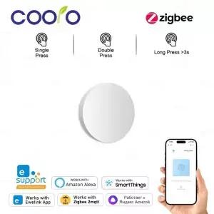 Ewelink Zigbee 스마트 푸시 버튼 무선 스위치에는 Zigbee2MQTT와 함께 배터리 원격 제어 자동화 시나리오