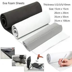 1pcs 두께 1/2/3/5/10mm Eva 폼 시트 흡음 소음 스폰 공예 수제 만들기 재료