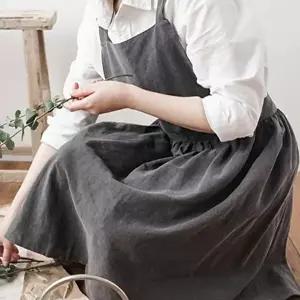 고품질 TBZ JT 앞치마 린넨 앞치마 원피스형 앞치마 원피스앞치마 린넨앞치마 원피스형앞치마 WFMTBO5