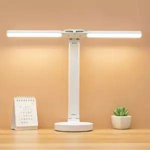 LED 책상 램프 3 단계 이 가능한 터치 조명 USB 충전식 눈 보호 접이식 테이블 침실 머리맡