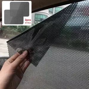 2Pcs 자동차 차양 스티커 정적 정전기 창 태양 블록 후면 Windows 사이드 커버 필름