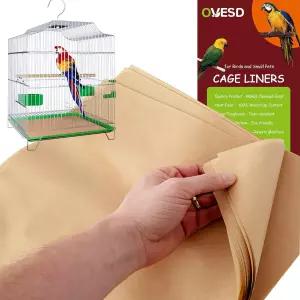 OVESD 30PCS 버드 케이지 라이너 - 앵무새 잉꼬 코카티엘 러브버드용 13.8x13.8인치 누수 방지 일회용