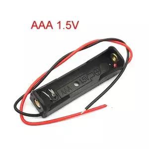 와이어 리드가있는 AAA 배터리 케이스 거치대 박스 DIY 보관 1.5V 5 개