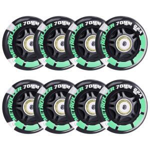 8팩 70MM ABEC-7 베어링이 장착된 82A 인라인 스케이트 휠 조명 공구가 없는 실내 실외 교체 롤러 블레이드