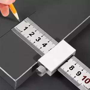 새로운 휴대용 정확한 위치 지정 목공 도구 강철 자 제한 블록 측정 BHL1134cat