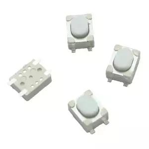 100 개/몫 3*4*2.5mm SMD 택트 스위치 4 핀 터치 푸시 버튼 3x4x2.5H 흰색 자동차 원격 키 B