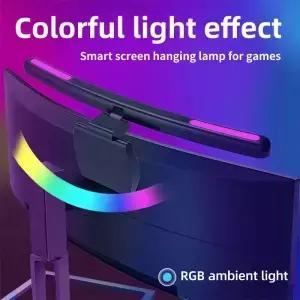 USB 무단 조광 스크린 매달려 조명 곡선 모니터 라이트 바 RGB 배경 분위기 책상 램프