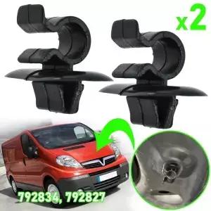 2x 자동차 후드 보닛 로드 지지대 클립 스테이 클램프 홀더 792834 Vauxhall Opel Vivaro X83 2001 2014