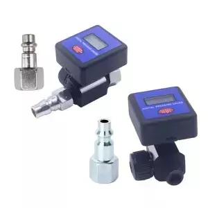 디지털 압력 게 1/4NPT 정확한 조절기 최대 145PSI 페인트 건 공기