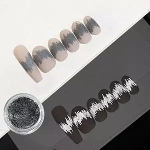 [하프클럽/]네일아트 밤에 더 반짝이는 반사 줄 라인 글리터 2종