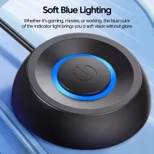 COOLCIRC LED 조명 컴퓨터 데스크탑 원형 전원 스위치 PC 마더보드 가정용 외부 시작 버튼 연장 케이블