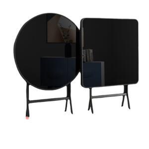 철제 미러 접이식 야외테이블 사각 60X60X72CM 원형 모던